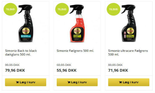 køb Simoniz bilpleje produkter