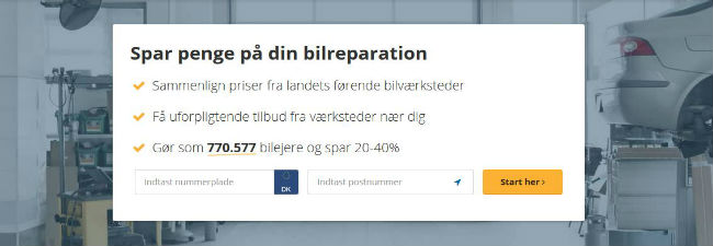 få et tilbud på bil, service, nøgler eller andet hos Autobutler