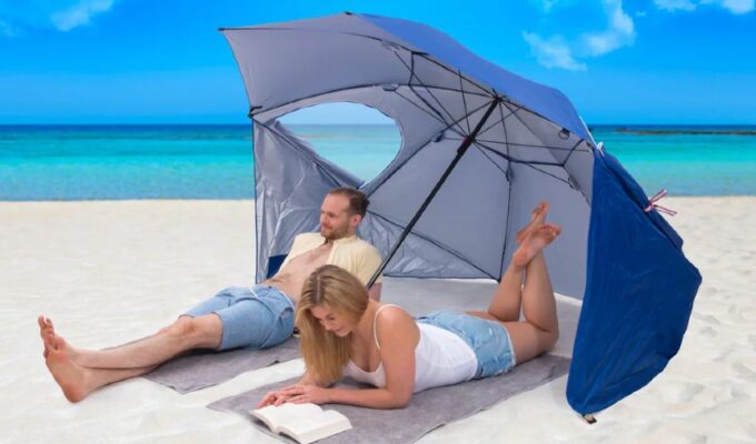 Utenu UV-parasol perfekt til stranden 