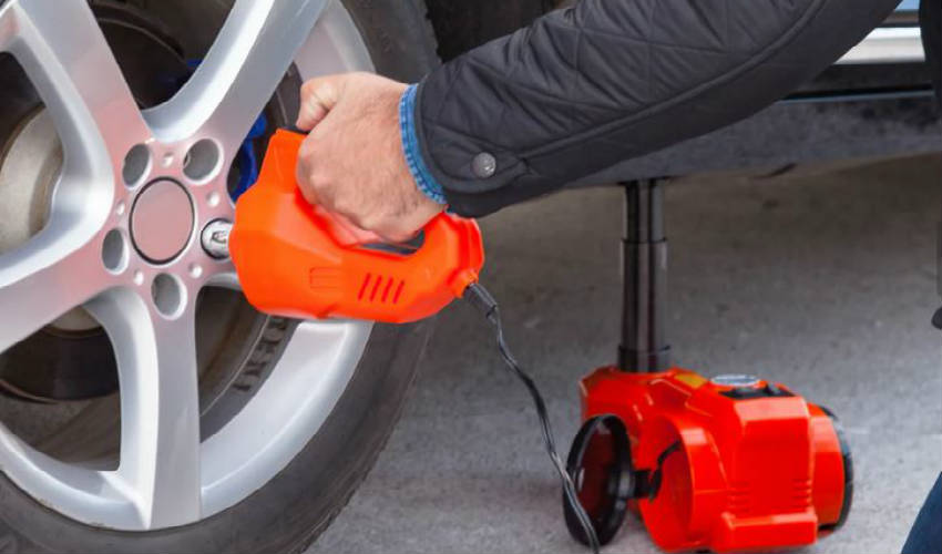 mini kompressor til bil der kan skifte hjul