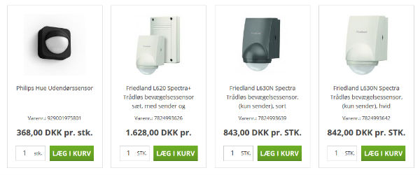 trådløs bevægelsessensor udendørs